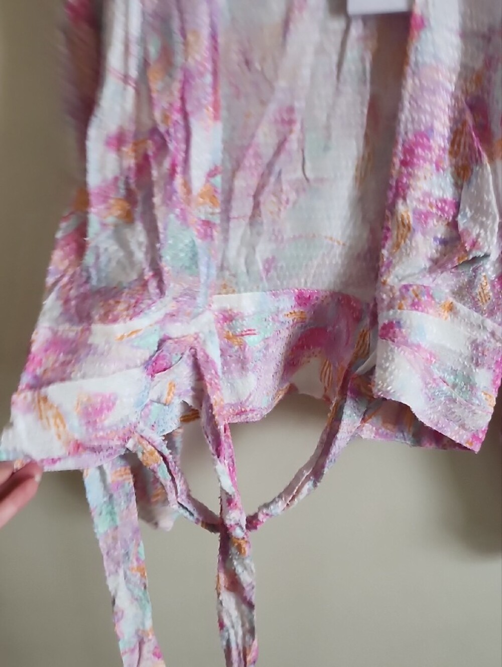 IRO Pastel Colorful Wrap Top Blouse Long Sleeve Lightweight Sz 34 Or XS - Picture 6 of 12